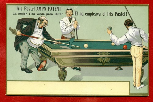 Uomo gioco biliardo cartolina - gioco,